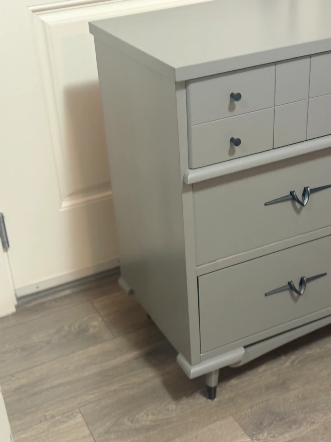 Grey Mid-Century Modern Dresser - photo 4