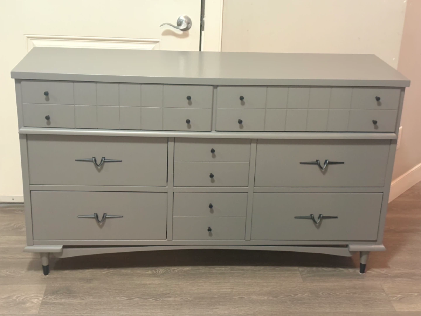 Grey Mid-Century Modern Dresser - photo 3