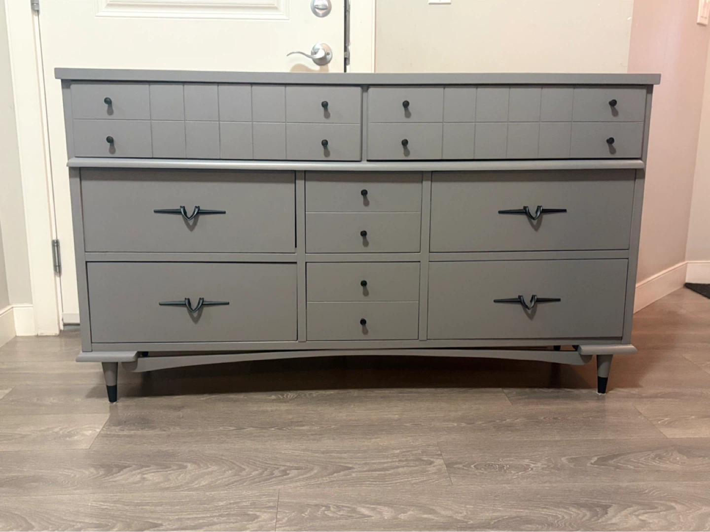 Grey Mid-Century Modern Dresser - photo 2