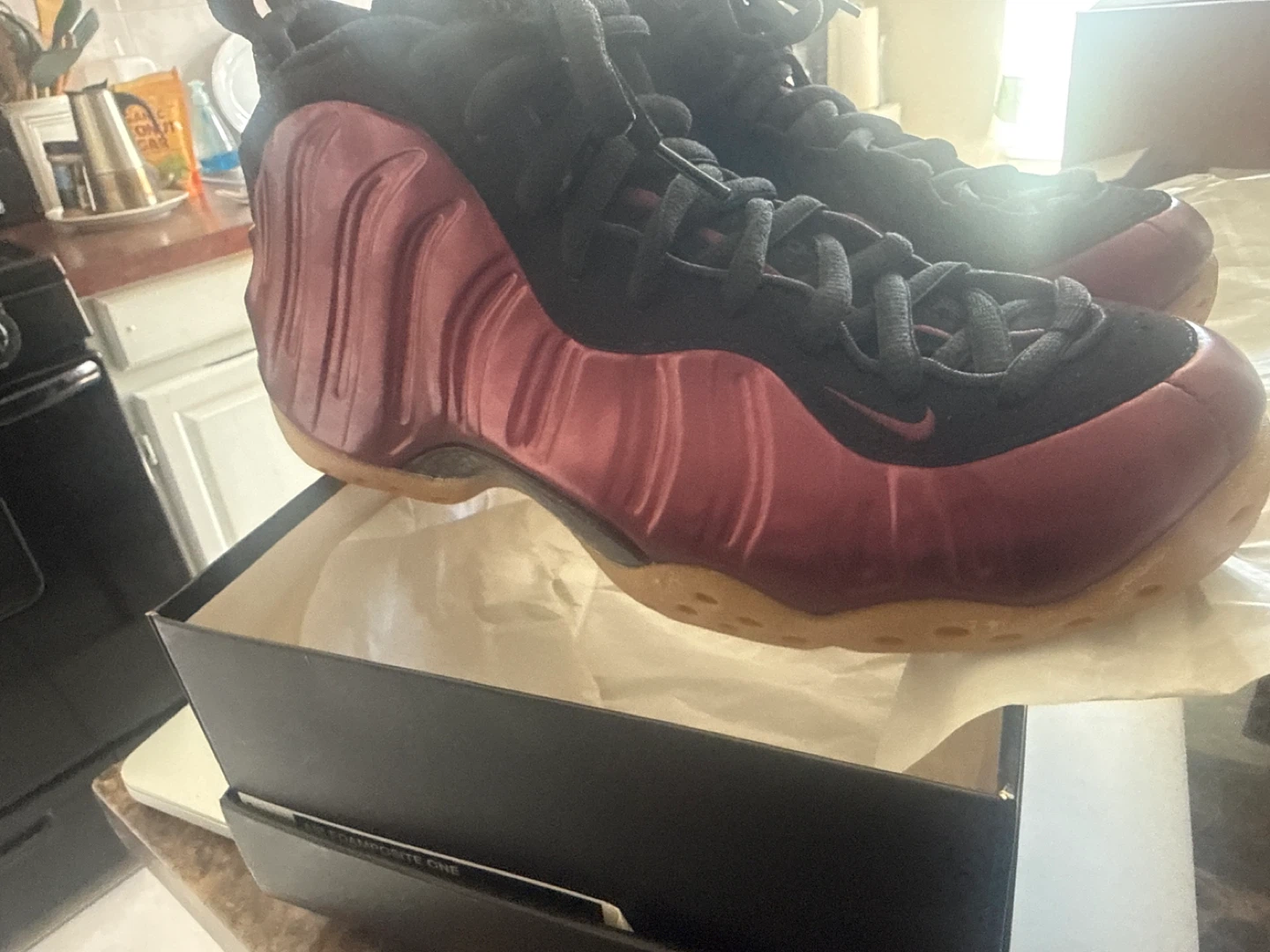 Nike Air Foamposite One 'Night Maroon' Size 8 - photo 4