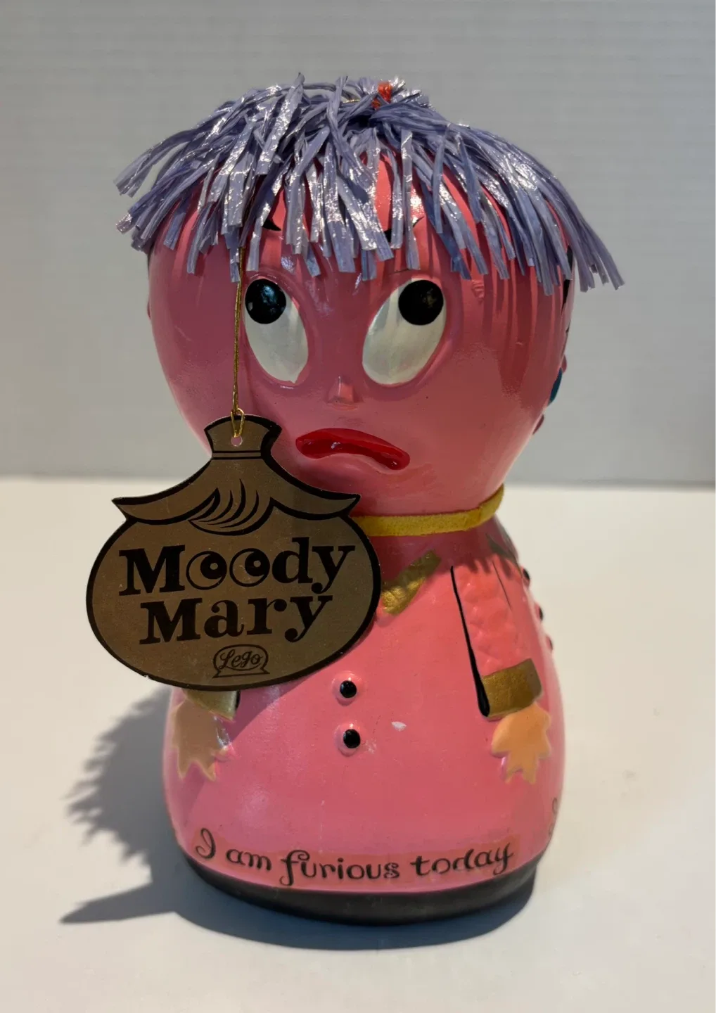 Lego Moody Mary Vintage 1970's Pink Bank Retail Hang-Tag Japan