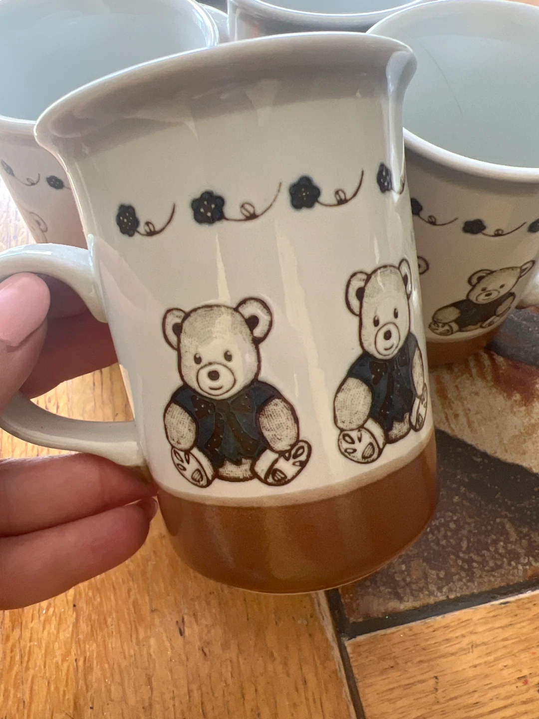 Set of 4 Teddy Bear Mugs