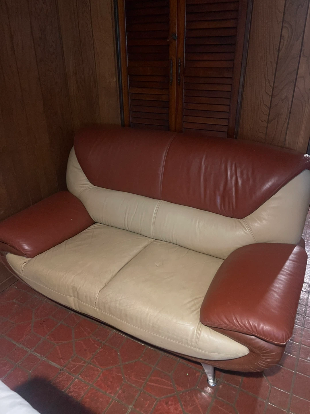 Two-tone Leather Sofa - photo 2
