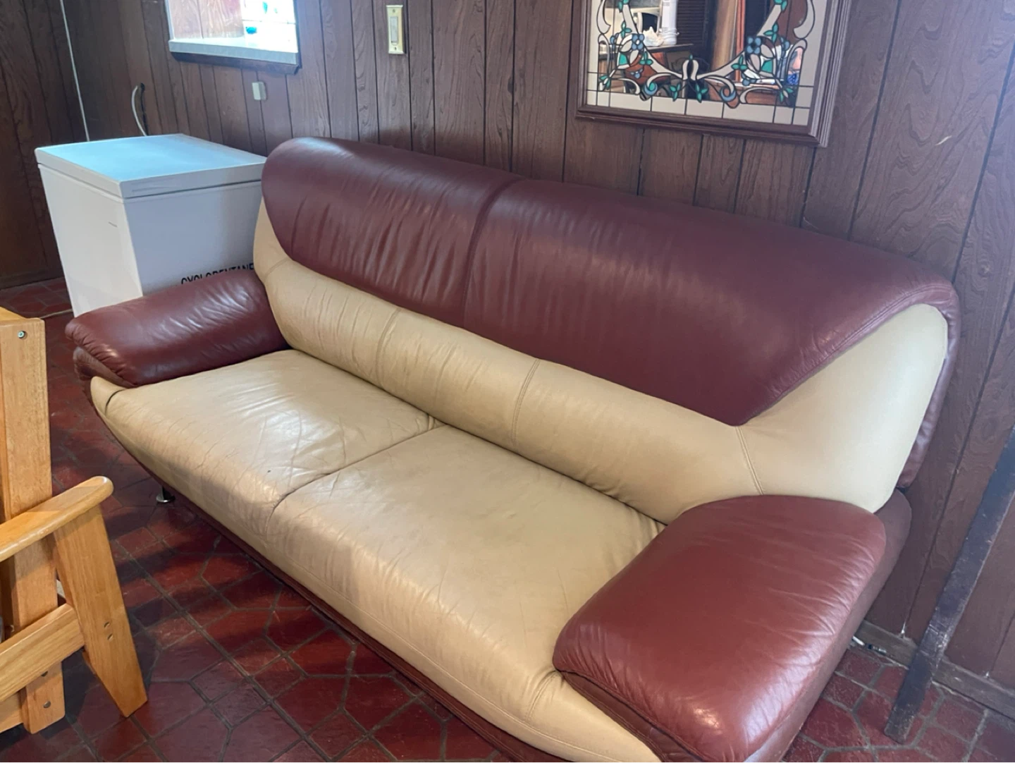 Two-tone Leather Sofa