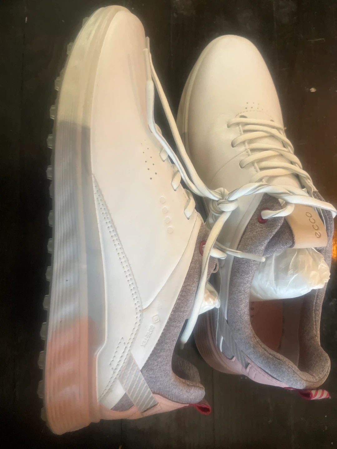 Ecco Women's Golf Shoes GORE-TEX White Pink Size 8.5 - photo 2