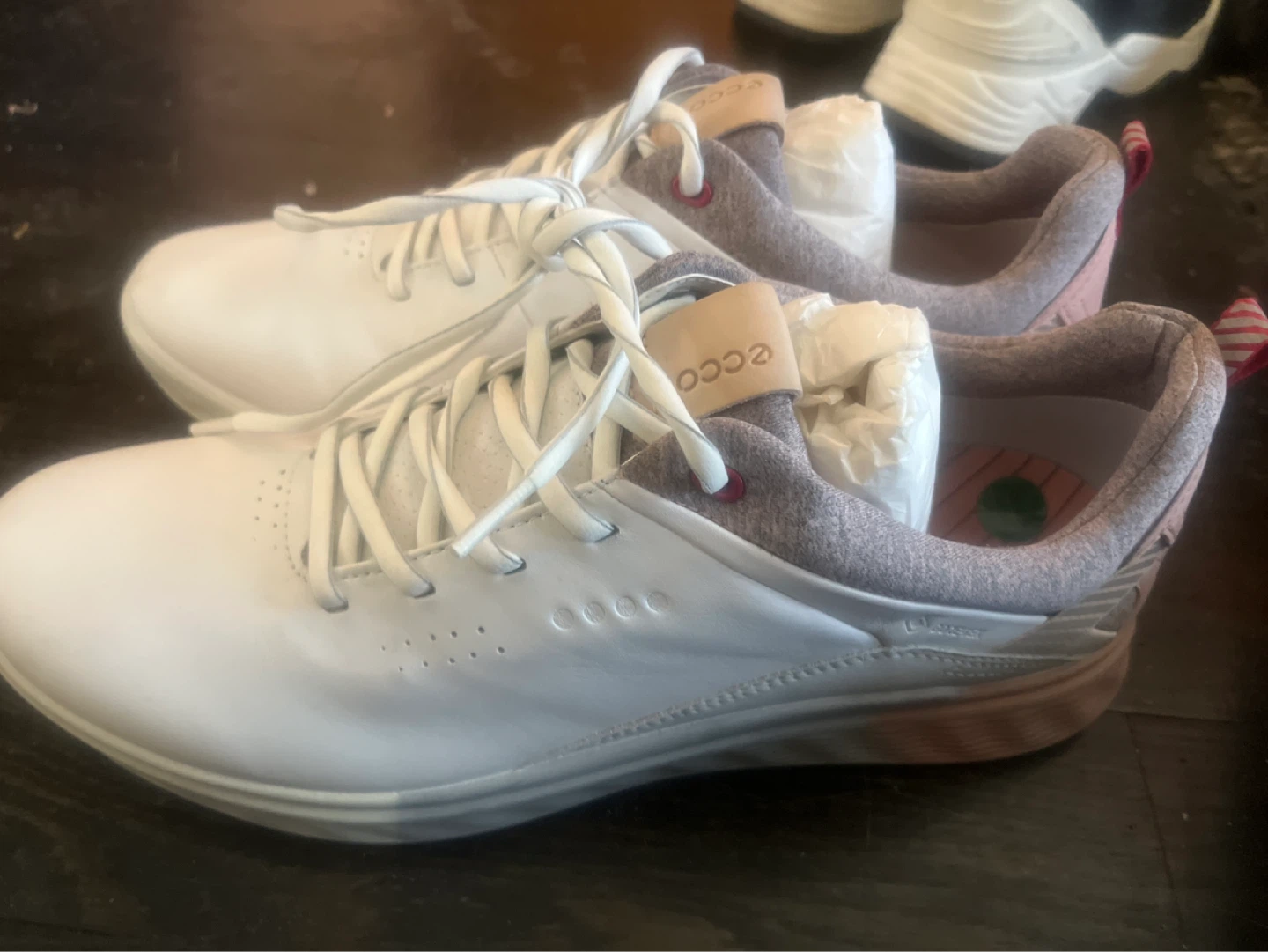 Ecco Women's Golf Shoes GORE-TEX White Pink Size 8.5