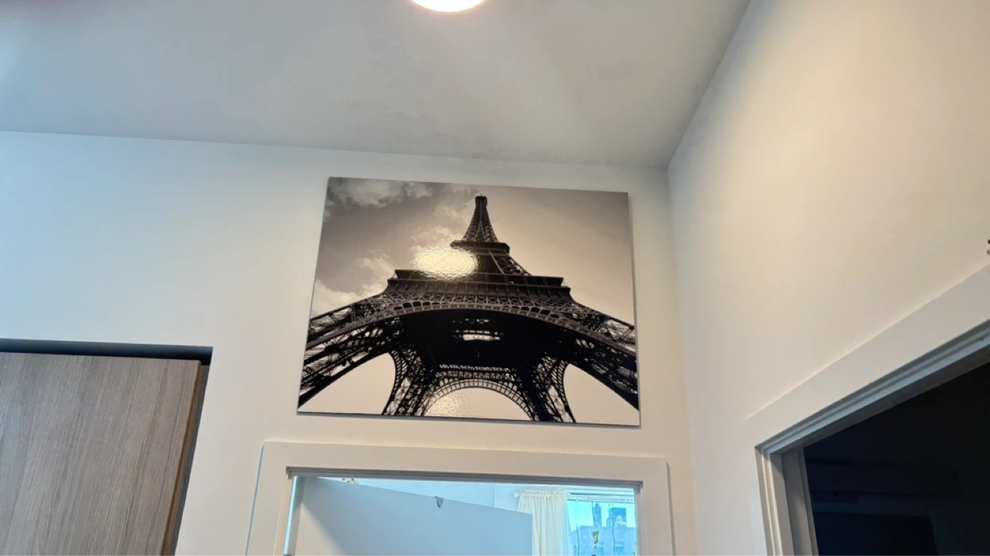 Eiffel Tower Black and White Wall Art Canvas Print - photo 3