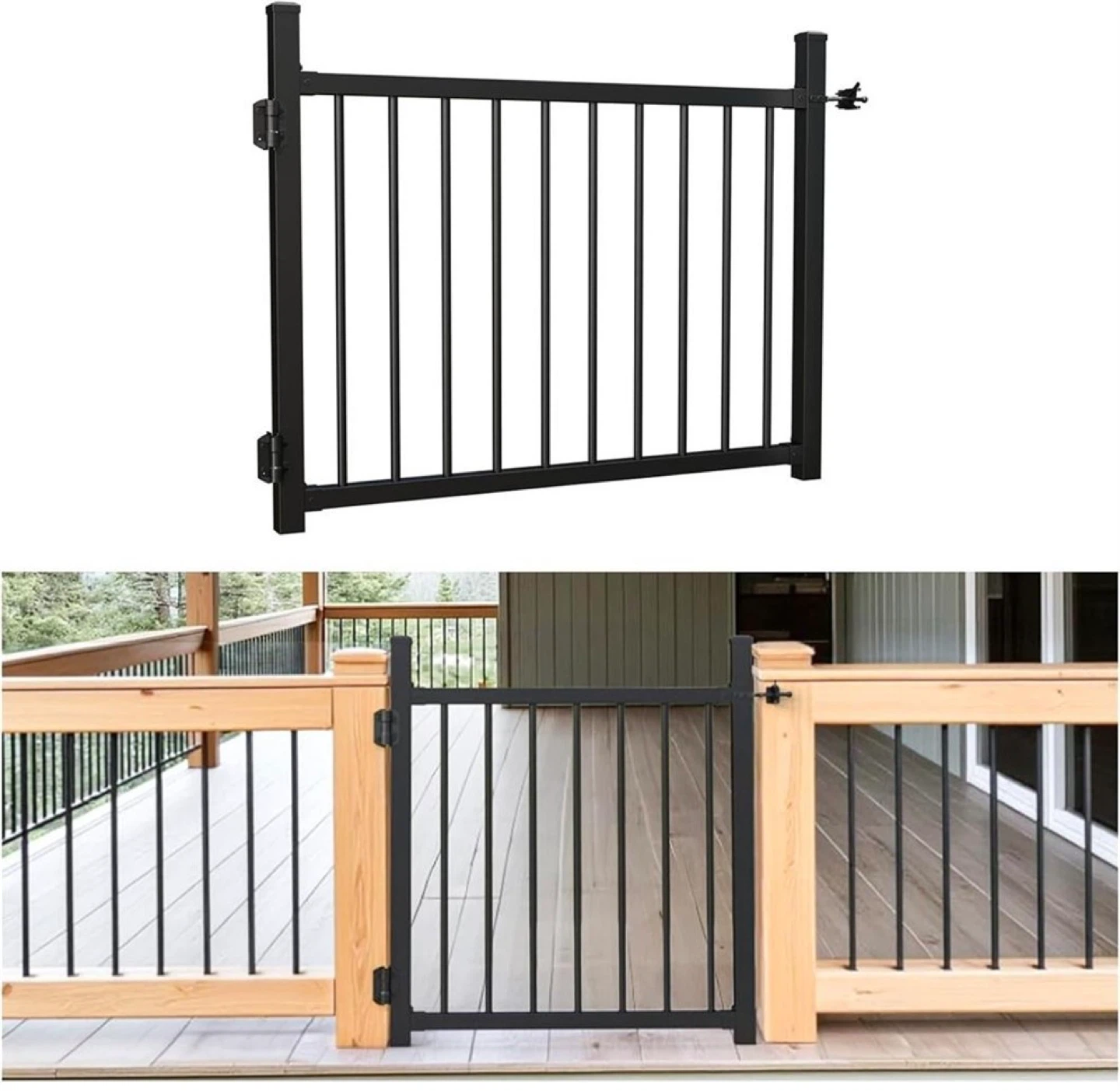 Cammoo balcony and stair railing post, black - BNIB