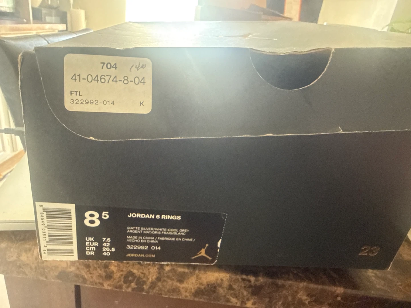 Jordan 6 Rings Matte Silver/White-Cool Grey - photo 2