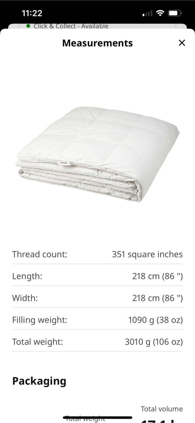 IKEA Featuer Duvet, 200cm*210cm
