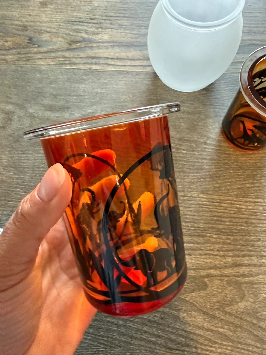 Set of 3 Partylite, Frosted & Amber Glass Votive Holders - photo 2