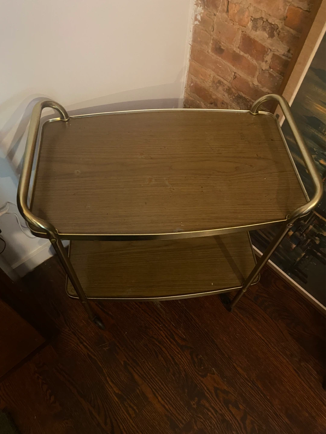 Vintage MCM 2-Tier Bar Cart - photo 2