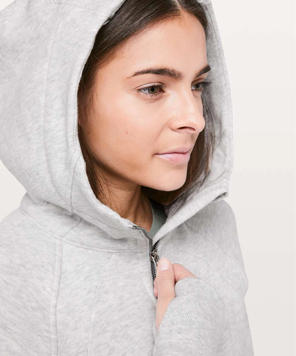 Lululemon Scuba Heathered Core Ultra Light Grey Full Zip Hoodie - photo 4