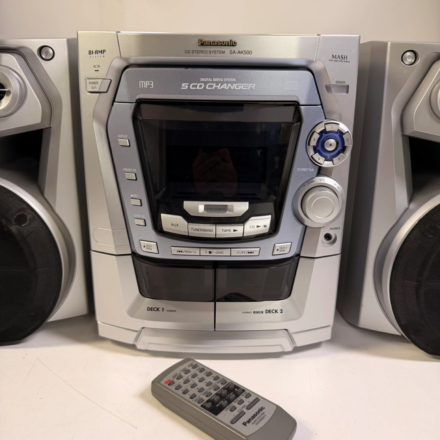 Panasonic SA-AK500 Stereo System 5 CD Changer MP3 Remote - photo 2