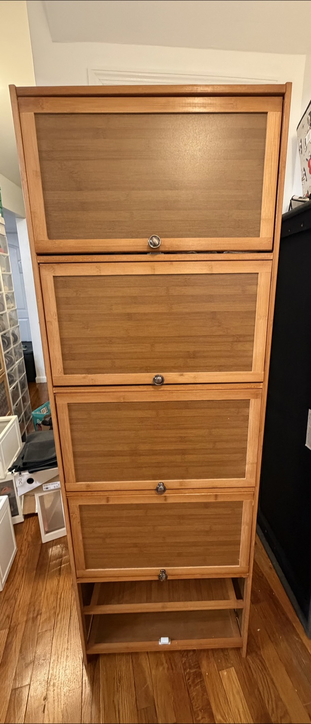 Wooden Shoe Rack Organizer with Doors