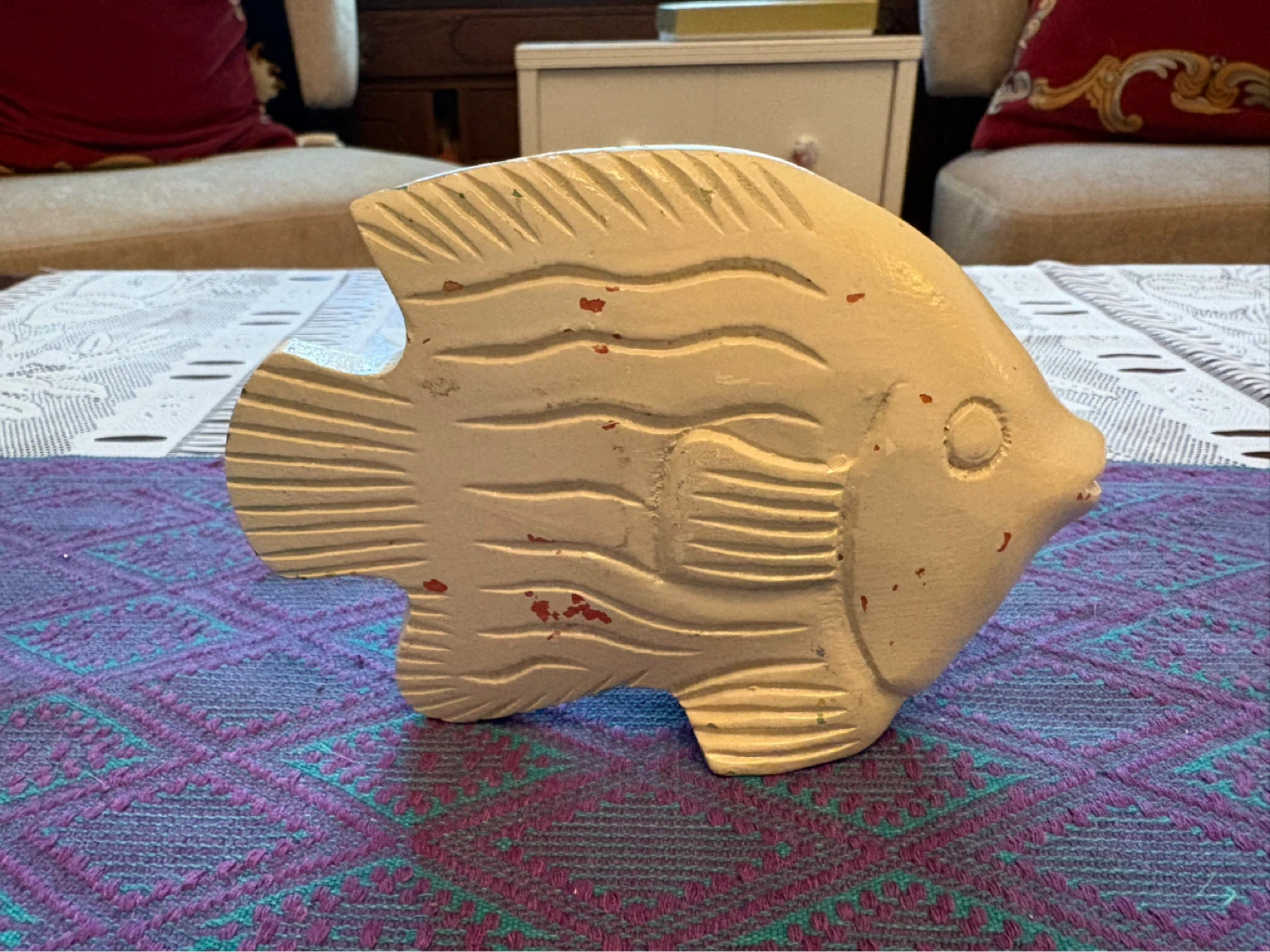 Carved Wooden Fish Decor