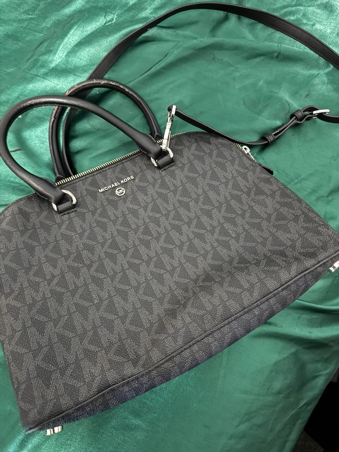 Michael Kors Monogram Dome Satchel Handbag