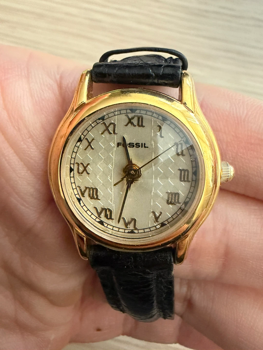 Fossil Women's Gold Tone Prism Crystal Watch