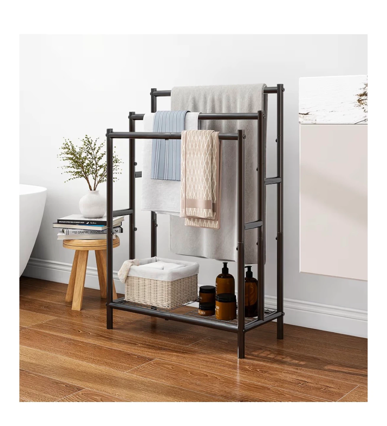 3-Tier Metal Towel Rack - photo 2