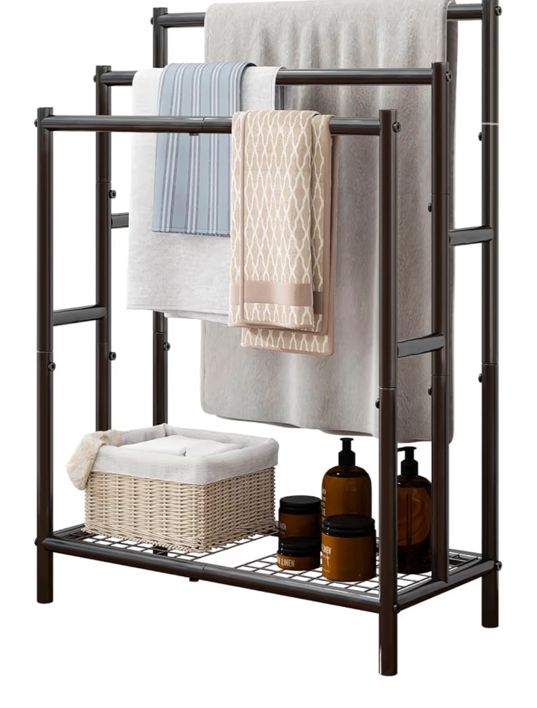 3-Tier Metal Towel Rack