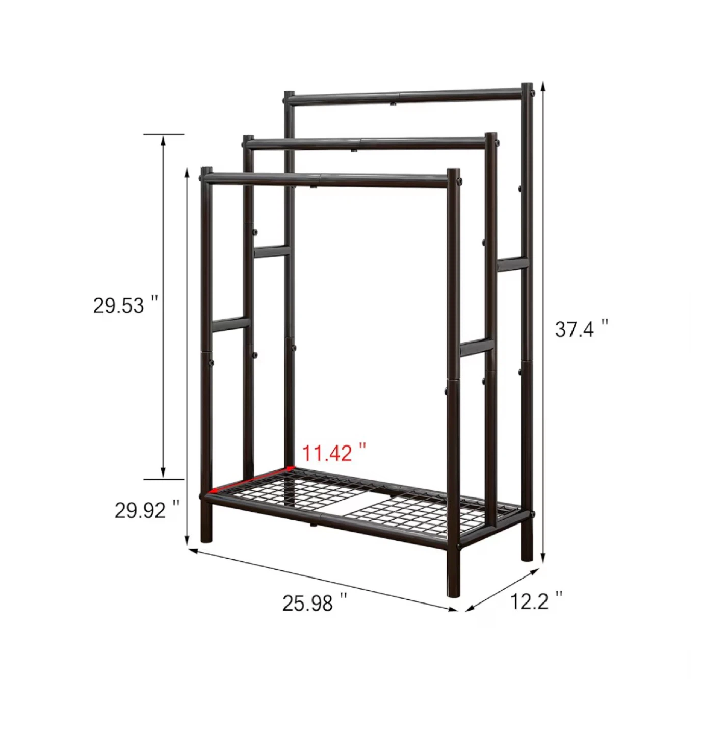 3-Tier Metal Towel Rack - photo 3