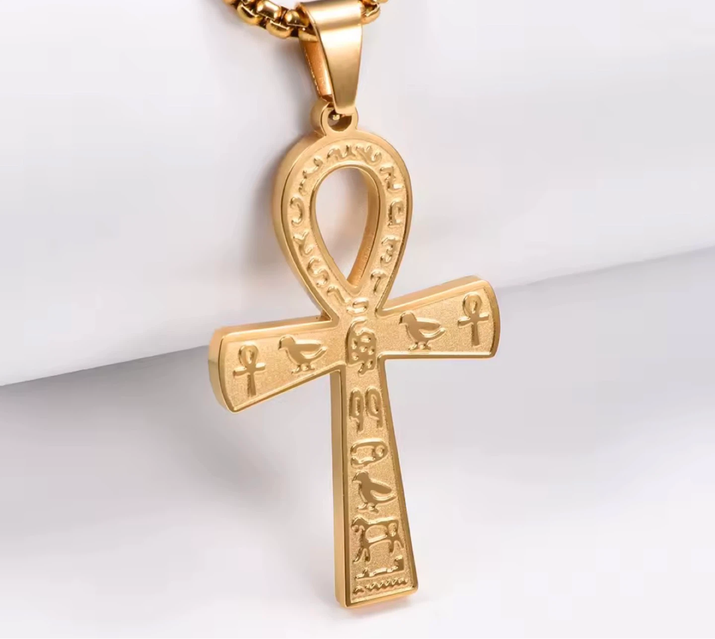 Gold Ankh Pendant Necklace - photo 2