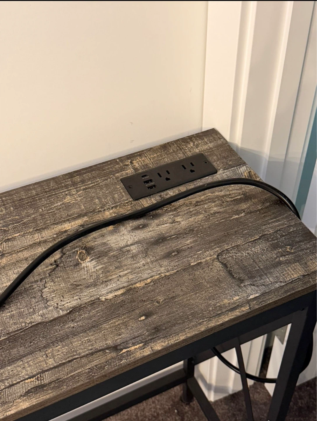 Console Table with Built-in Power Strip - photo 2