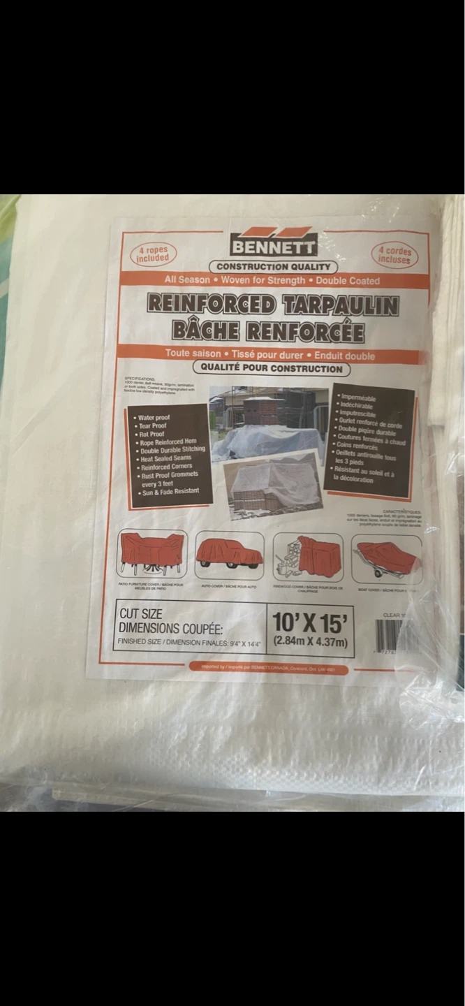 Get Ready For Camping Season ! Two Waterproof Tarps