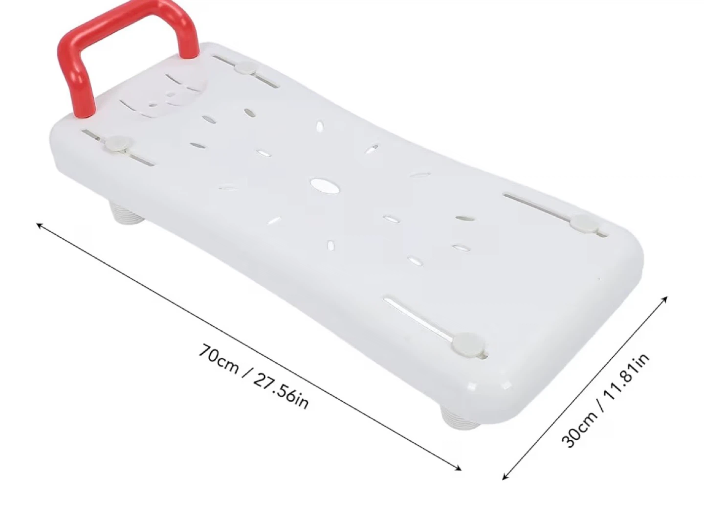 White Bathtub Transfer Board with Red Handles - photo 2