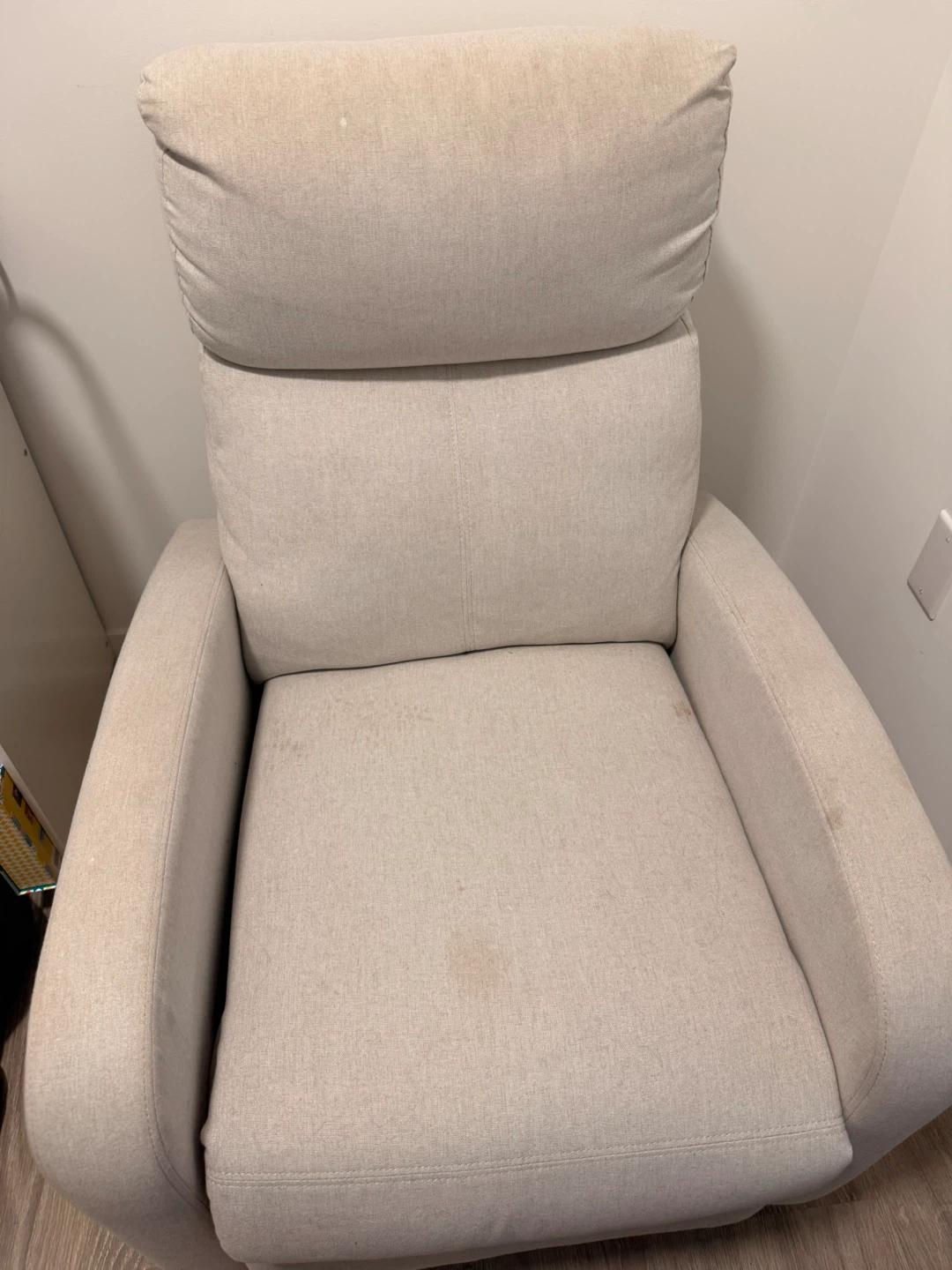 Light Beige Recliner Chair