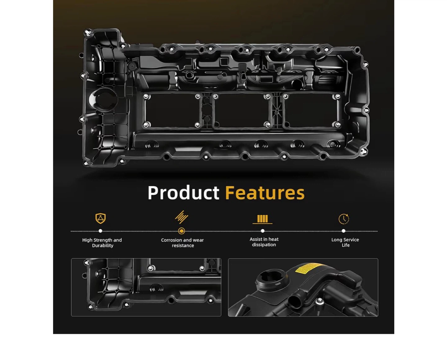 Engine Valve Cover Kit with Gasket and Bolts - photo 3