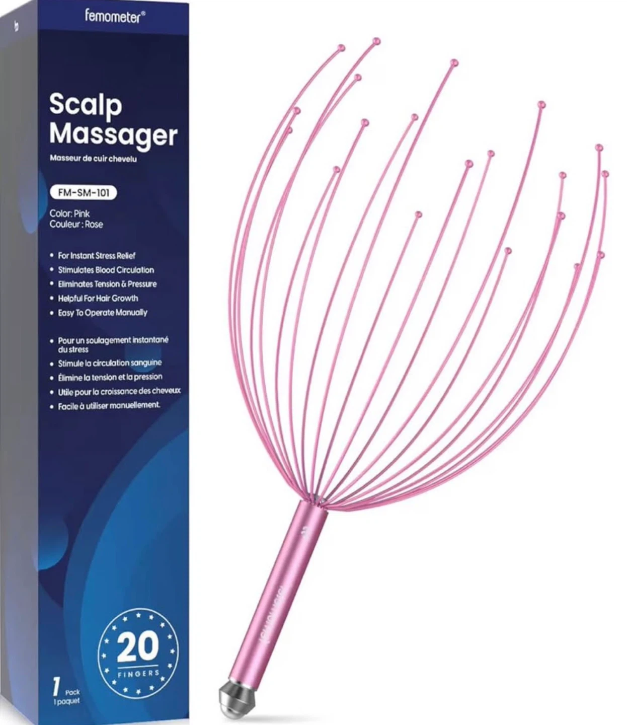 Femitometer Scalp Massager Pink