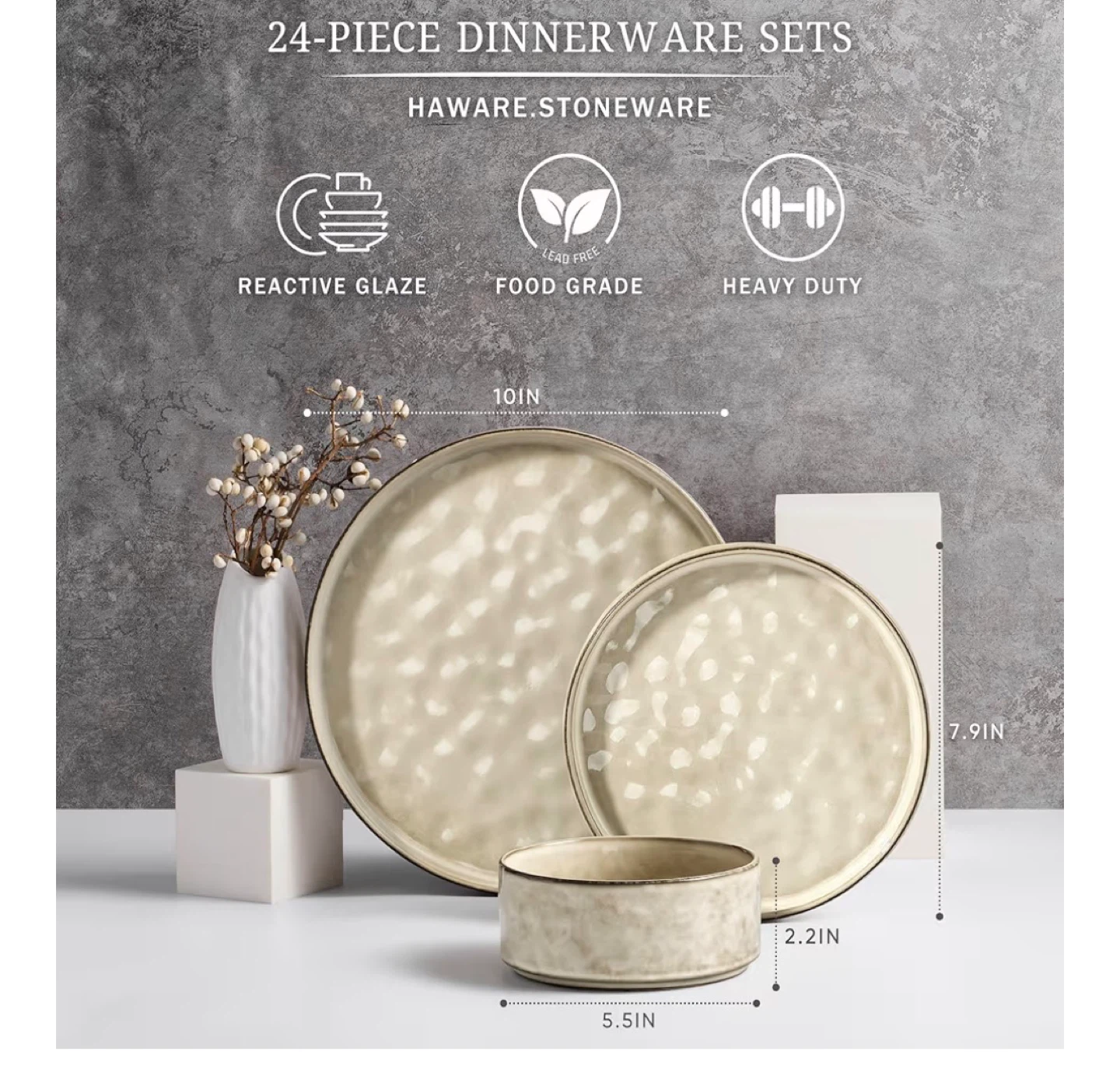 HAWARE 24-Piece Dinnerware Set - photo 3