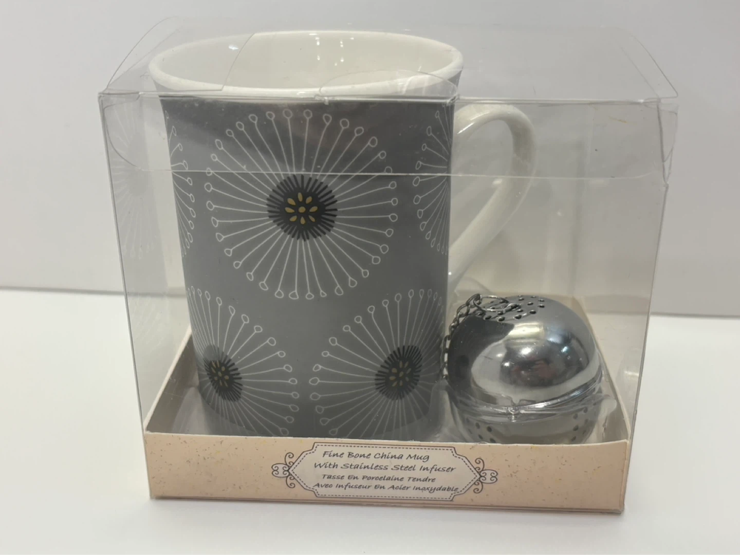 Fine Bone China Mug with Stainless Steel Infuser NEW!