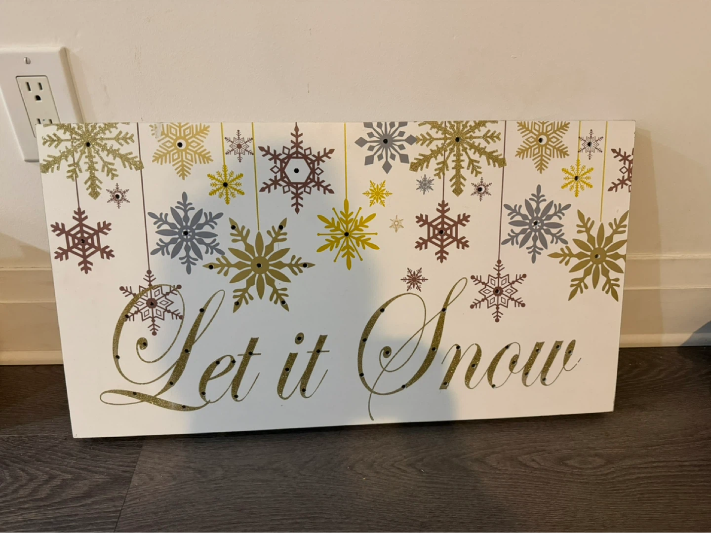 Let it Snow Snowflake Christmas Sign
