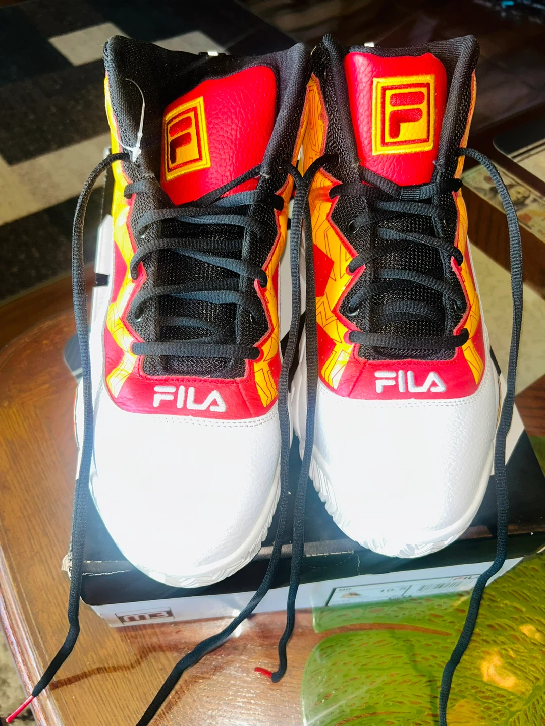 Fila Men's Mid Top Sneakers Yellow Red White - photo 5