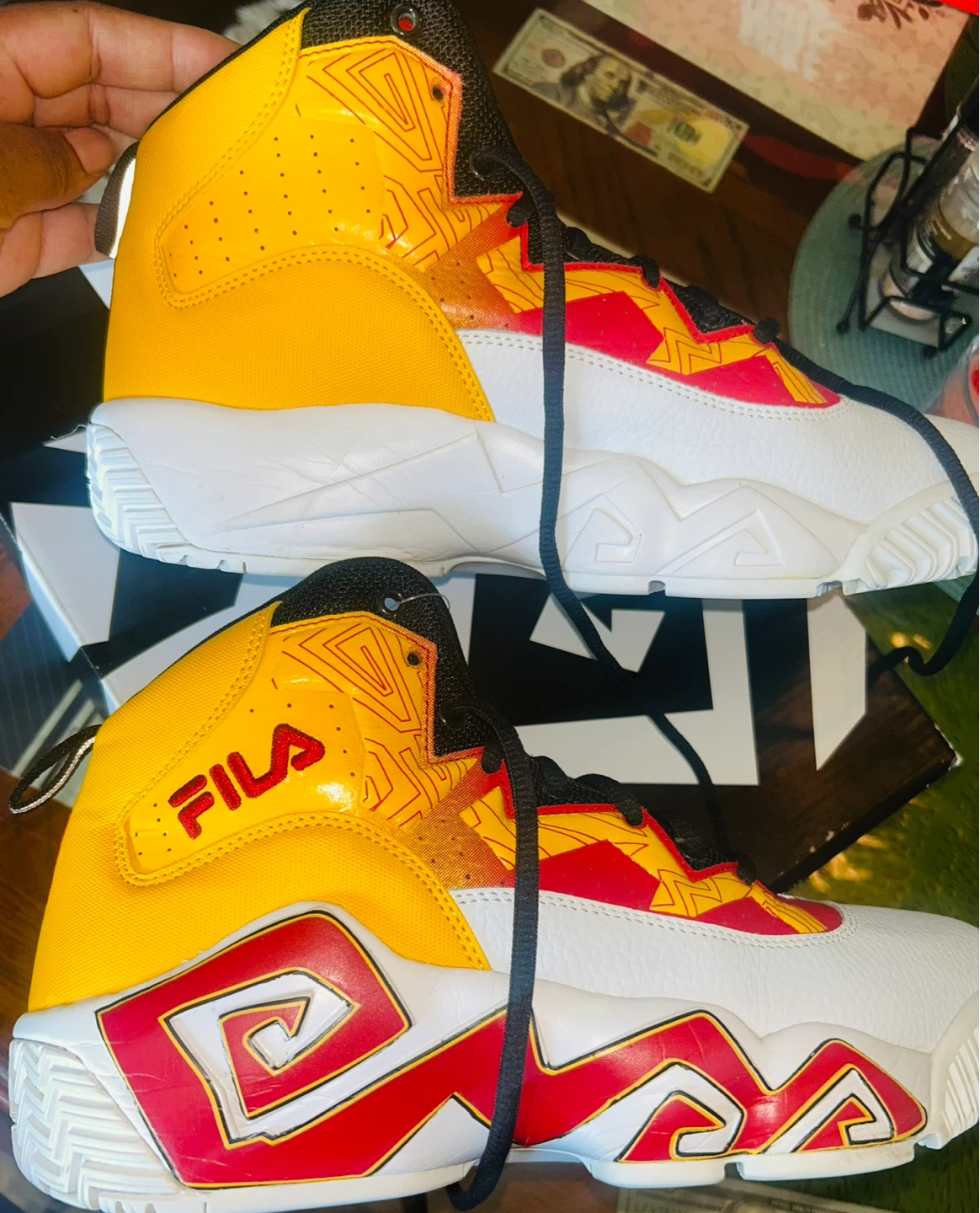 Fila Men's Mid Top Sneakers Yellow Red White - photo 4