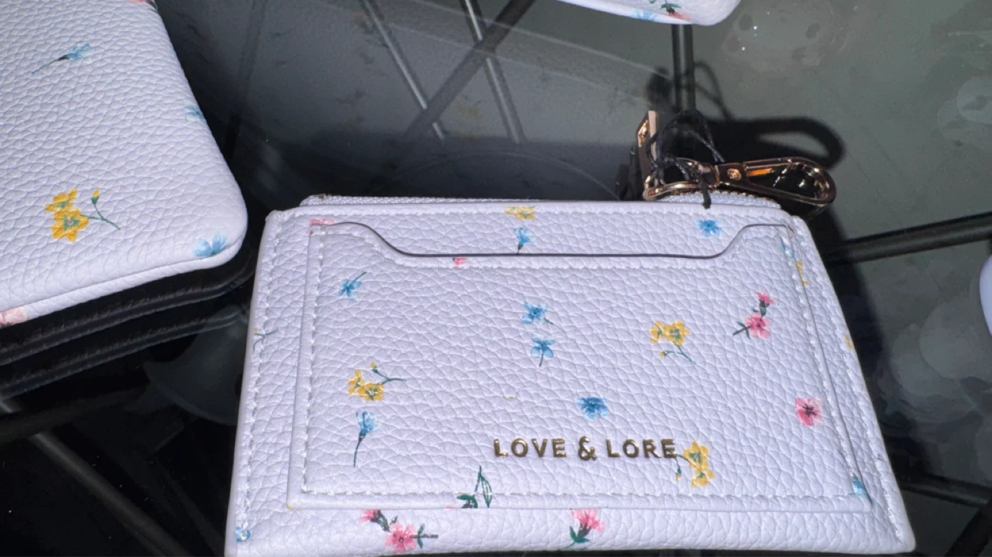 Love & Lore Floral Print Cosmetic Bag and Card Holder Set - photo 3