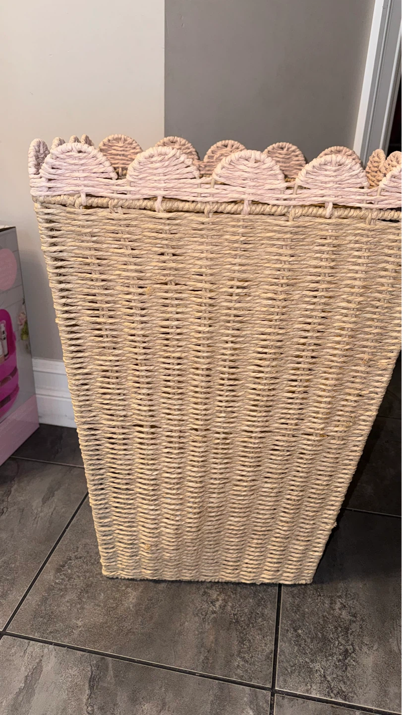 Woven Storage Basket with Rope Handles