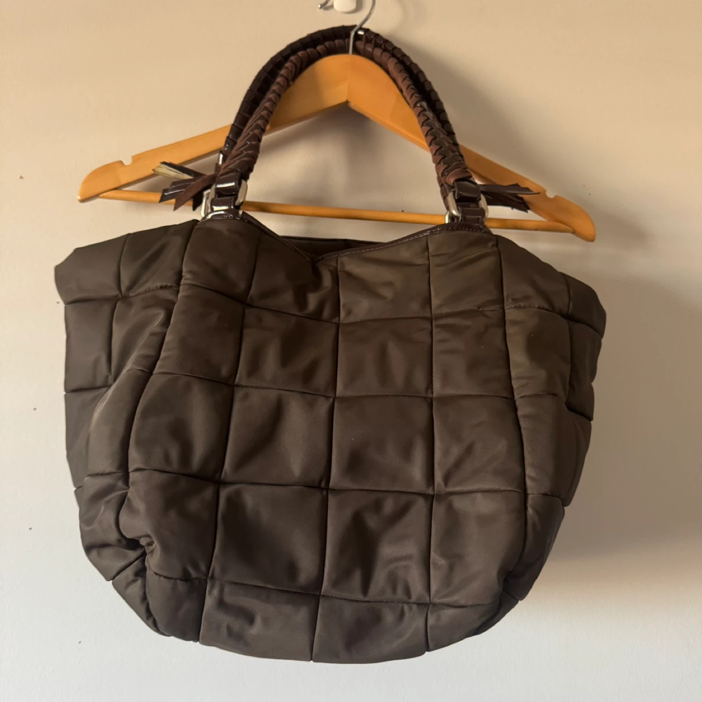 Club Monaco Brown Quilted Shoulder Bag