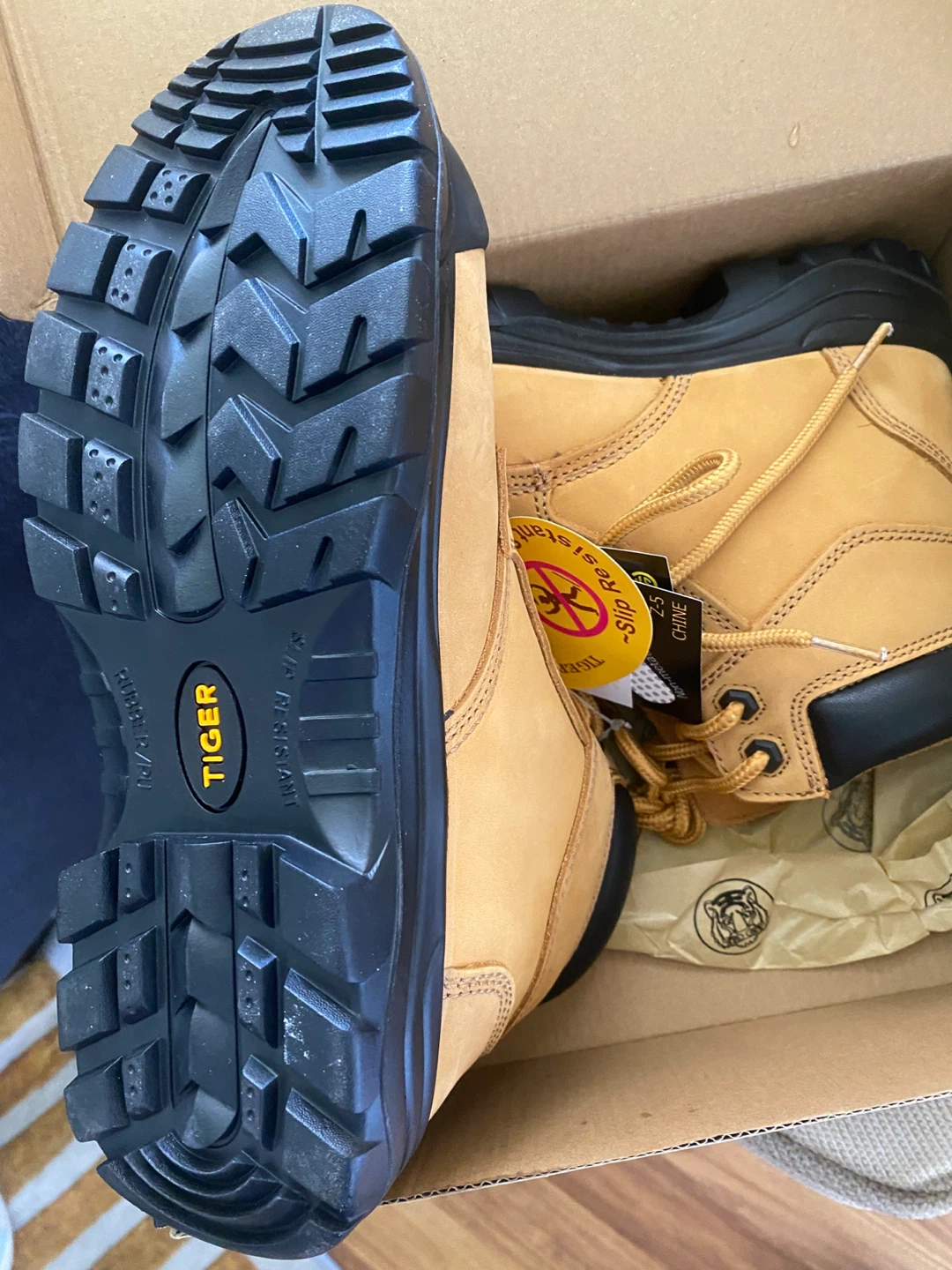 Tiger King Steel Toe Work Boots - Tan - photo 3