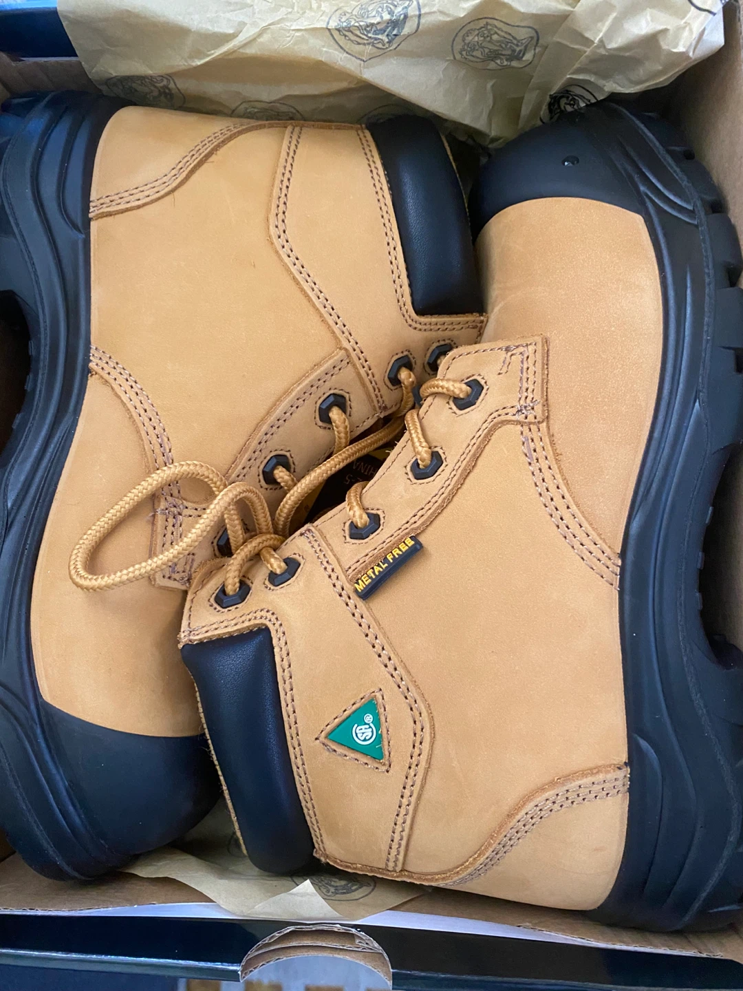 Tiger King Steel Toe Work Boots - Tan