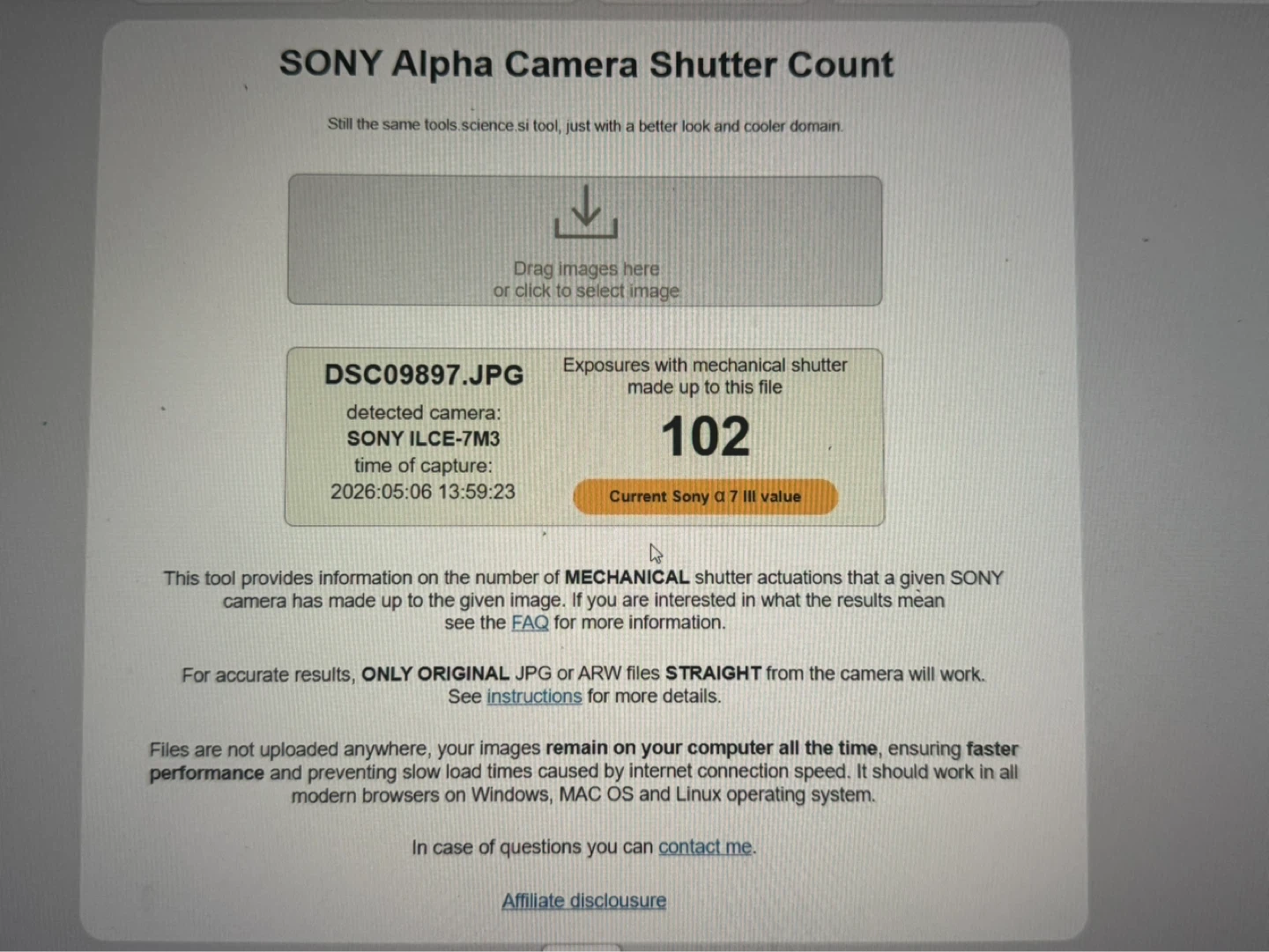 Sony Alpha a7 III 110 shutter count - photo 5