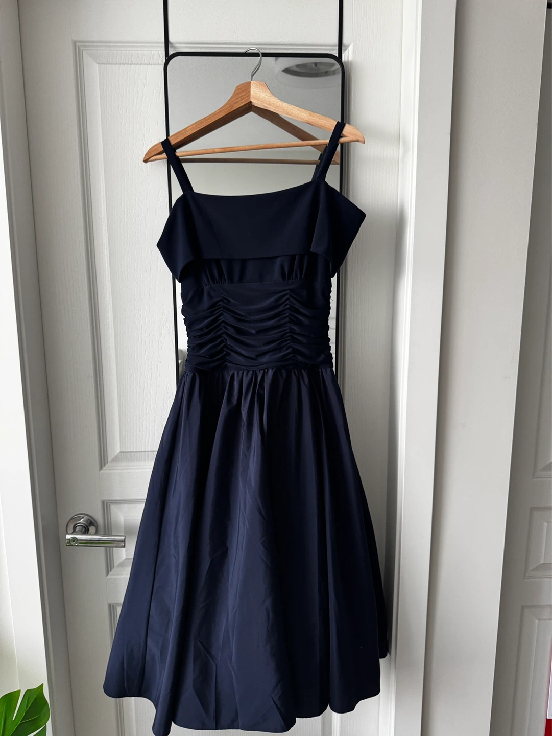 Eliza J Navy Blue Fit and Flare Dress - Size 6
