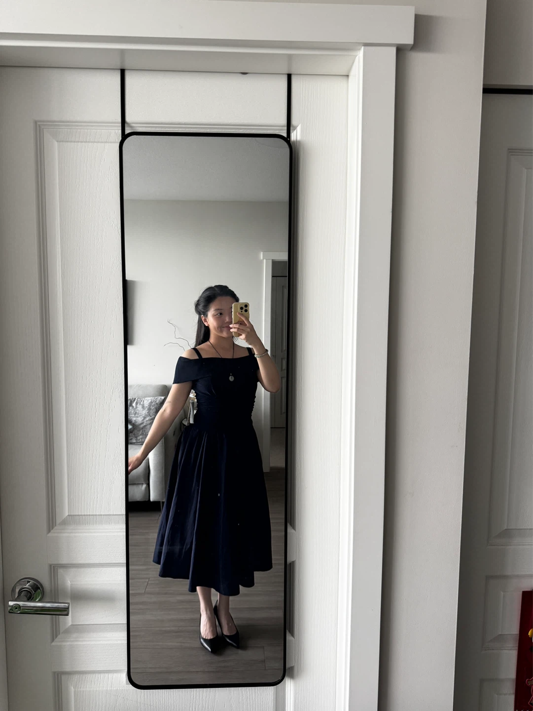 Eliza J Navy Blue Fit and Flare Dress - Size 6 - photo 2