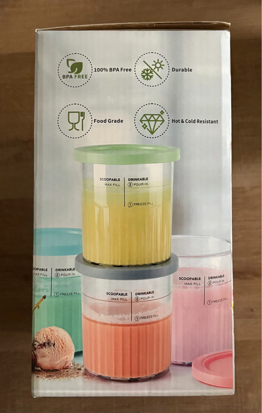 Ninja Creami 4 Pack Ice Cream Pints and Lids - photo 2