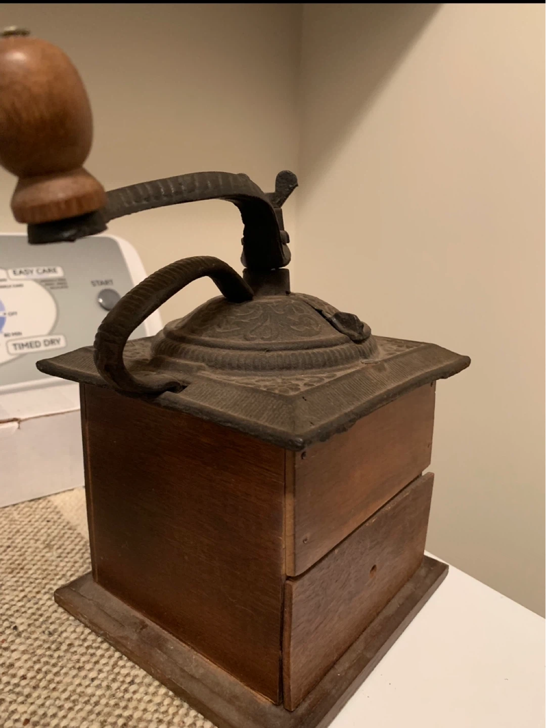 Antique Wooden Coffee Grinder