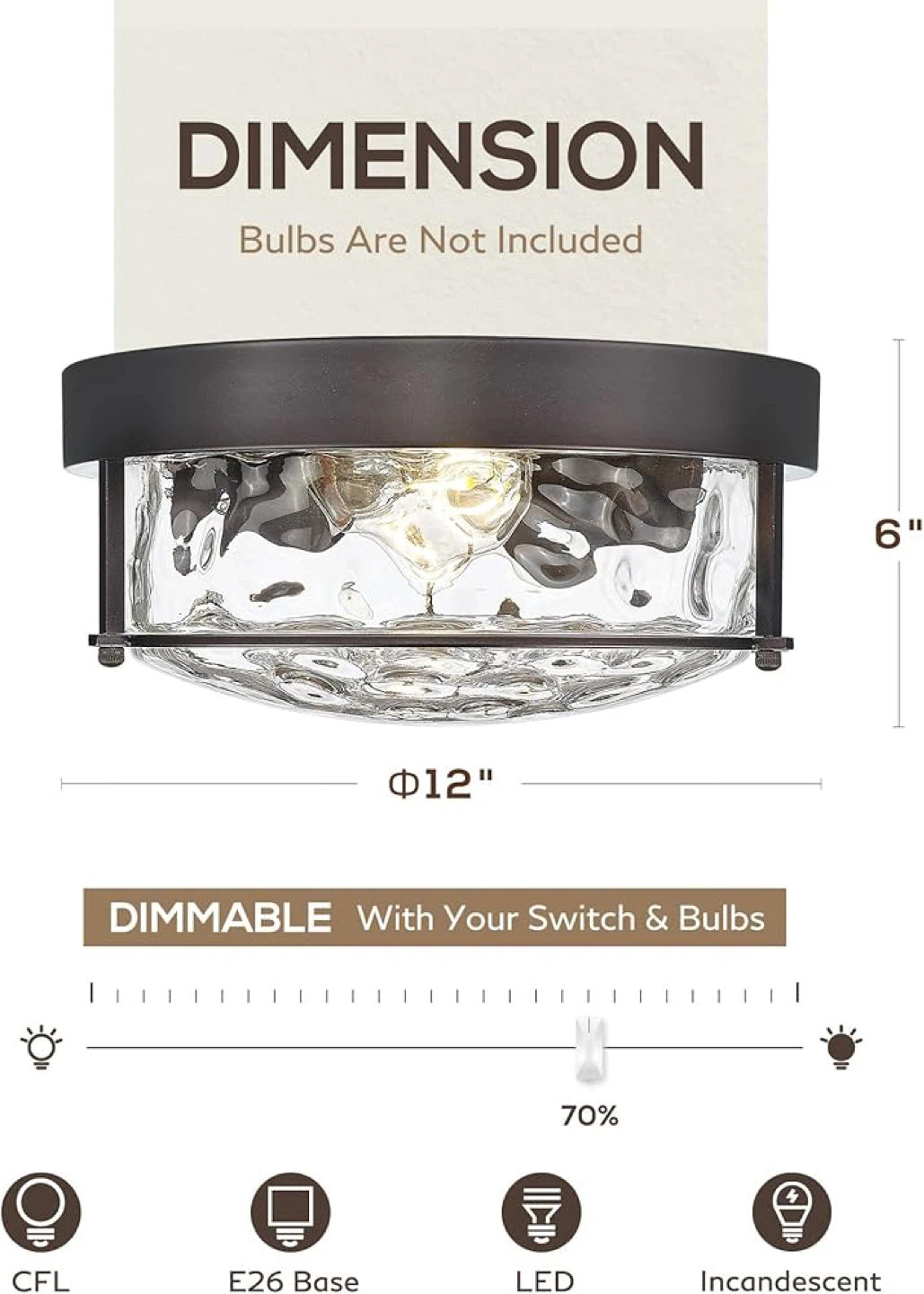FEMILA 12” Ceiling Light Fixture - BNIB - photo 4