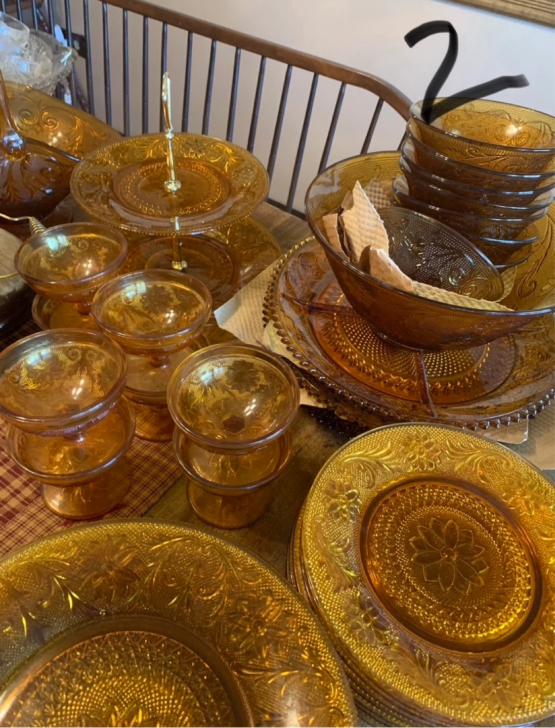Tierra Amber Glassware Service for 8