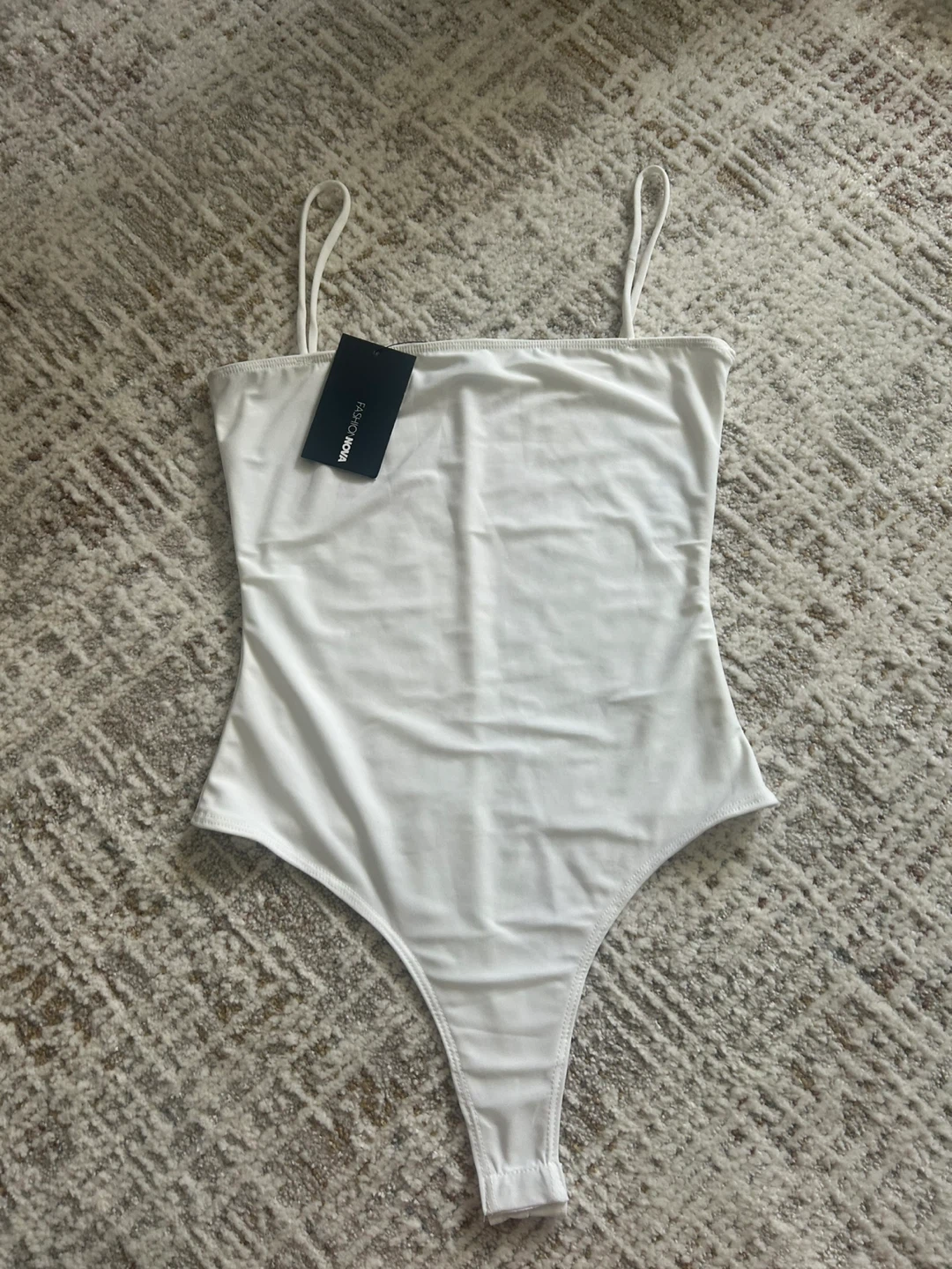 Fashion Nova White Spaghetti Strap Bodysuit - photo 2